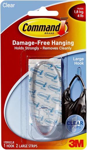 Command Large Clear Hanging Hooks