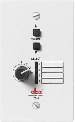 DBX ZC-8 Remote Wall-Plate Mounting Volume and Source Controller for dbx ZonePro