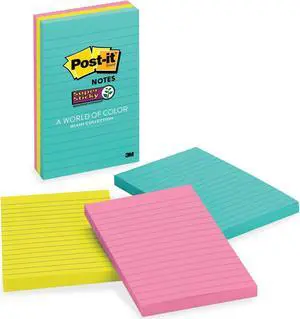 Post-it Miami Coll. Super Sticky Ruled Notes