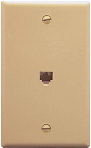 WALL PLATE, VOICE 6P6C, IVORY