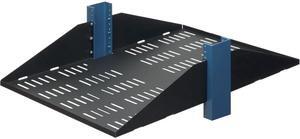 RackSolutions 3U 2Post Center Mount Shelf - 29" Depth, Flanged Up, Vented Design for Heavy IT Equipment
