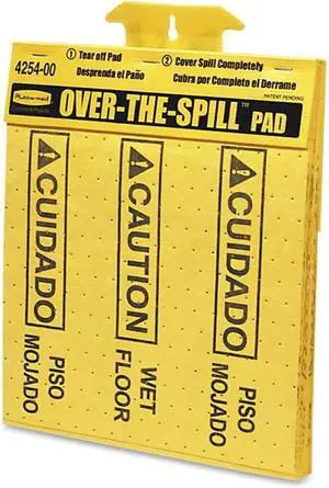 Rubbermaid Commercial Bilingual Over-The-Spill Pads