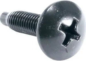 Middle Atlantic 10-32 Rack Screws - Phillips Drive Style - Truss Head - 0.75in Length - 100 Pack - Black Gloss - HG Middle Atlantic 10-32 Rack Screws - Phillips Drive Style - Truss Head - 0.75in Length - 100 Pack - Black Gloss - HG