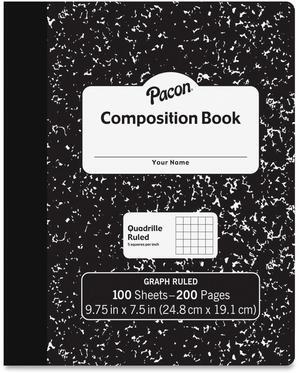 Pacon Marble Hard Cover Quad Rule Composition Book