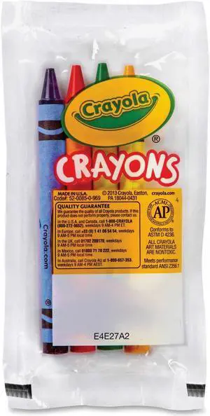 Crayola Set of Four Regular Size Crayons in Pouch