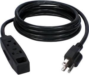 QVS 2-Pack 3-Outlet 3-Prong 6ft Power Extension Cord