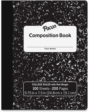Pacon Marble Hard Cover College Rule Composition Book
