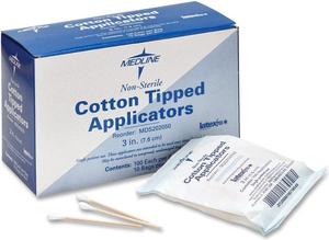 Medline Nonsterile 3" Cotton Tip Applicator