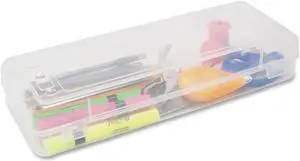 Advantus 67033 Stretch Art Box, Polypropylene, Snap Shut, Clear