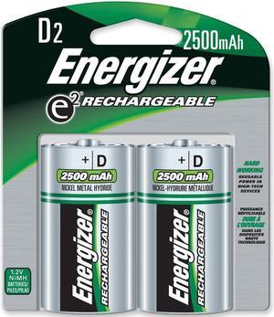 2 piles rechargeables D - NiMH - 2500mAh - ENERGIZER