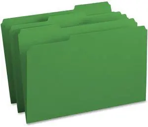 Business Source 1/3-cut Tab Legal Colored File Folders