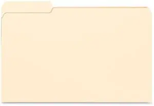 Business Source Legal-size 1/3-cut Manila File Folders