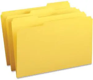 Business Source 1/3-cut Tab Legal Colored File Folders