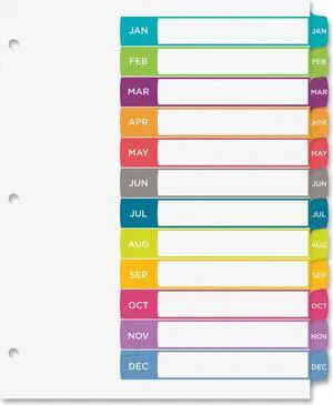 Avery Ready Index Jan-Dec Tab Dividers