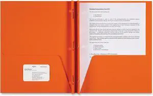 Sparco Two-pocket 3-Prong Leatherette Portfolio