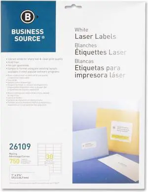 Bus. Source 1"x2-5/8" Address Laser Labels