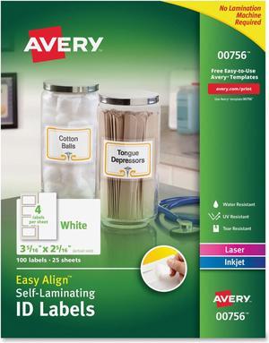 Avery Easy Align Self-Laminating ID Labels