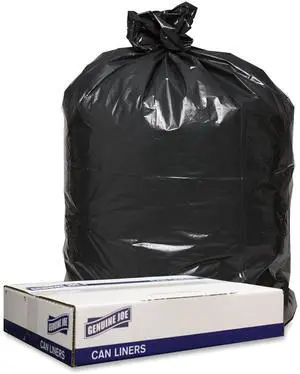 Genuine Joe 1.2mil Black Trash Can Liners