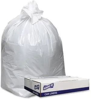 Genuine Joe Extra Hvy-duty White Trash Can Liners