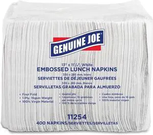 Genuine Joe 1-ply Embossed Lunch Napkins