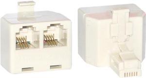 Cable Wholesale RJ11, 6P4C (Straight) T-Adaptor