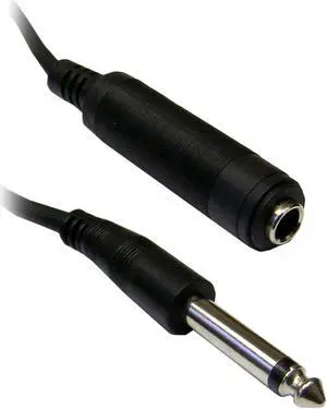 Cable Wholesale 1/4 inch Mono Extension Cable, 1/4 Male to 1/4 Female, 6 foot