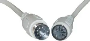 Cable Wholesale DIN5 Male / DIN5 Female AT Keyboard Extension Cable 5 Conductor Straight - 6 ft