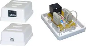 Cable Wholesale Cat 6 Single Jack Surface Mount Box, Female, Unshielded