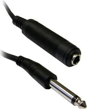 Cable Wholesale 1/4 inch Mono Extension Cable, 1/4 Male to 1/4 Female, 10 foot