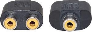 Cable Wholesale 2 Female / 1 Female RCA audio adapter / Splitter