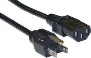 Cable Wholesale Computer / Monitor Power Cord, NEMA 5-15P to C13, 10 Amp, UL / CSA rated, 3 foot - Black