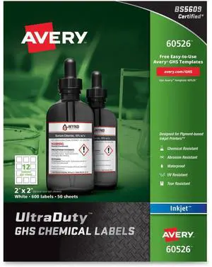 Avery GHS Chemical Container Labels