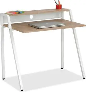 Safco - 1951WH - Safco Writing Desk - Rectangle Top - 37.75 Table Top Width x 22.75 Table Top Depth - 34.25 Height -