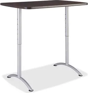 Iceberg - 69305 - Iceberg Walnut Top Sit-to-Stand Table - Rectangle Top - Arch Base - 2 Legs - 48 Table Top Length x 30 Iceberg - 69305 - Iceberg Walnut Top Sit-to-Stand Table - Rectangle Top - Arch Base - 2 Legs - 48 Table Top Length x 30