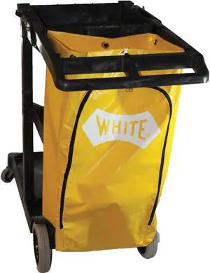 Impact Products Janitor's Cart with 25-Gallon Yellow Vinyl Bag