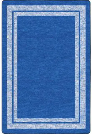 Flagship Carpets Double Light Tone Border Blue Rug