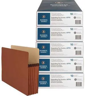 Business Source Redrope Letter Expanding File Pocket