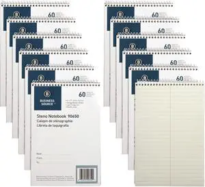 Business Source Green Tint Steno Notebook