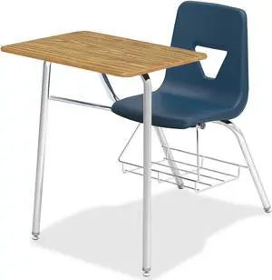 Lorell Rectangular Medium Oak Top Student Combo Desk