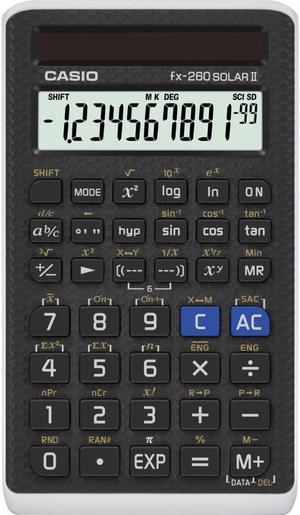Casio Scientific Calculator 10-2 Digit 63/100"Wx2-9/10"Lx5"H BK FX260SOLARII