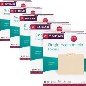 Smead 1/3 Cut Tab Manila File Folders