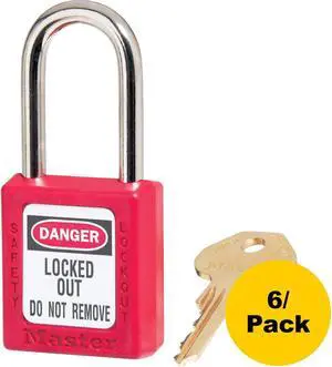 Master Danger Red Safety Padlock