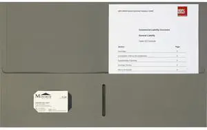 Business Source 8-1/2x11 Double Pocket Portfolio