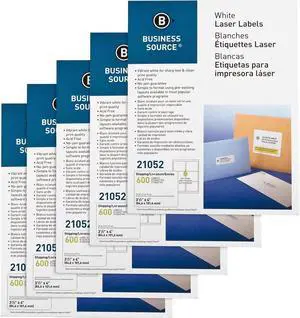 Business Source Bright White Premium-quality Address Labels