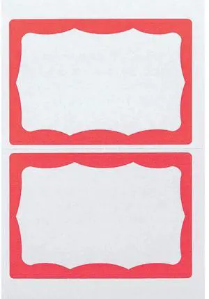 Advantus Color Border Adhesive Name Badges