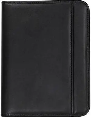 Samsill Junior Professional Padfolio with Secure Zippered Closure 10.1 Inch Tablet Sleeve and 7 by 10 Inch Notepad Black Junior 70821