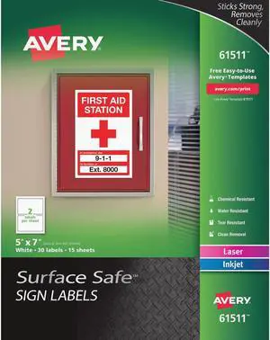 Avery Surface Safe Sign Labels