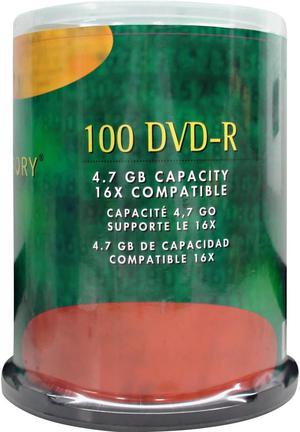 Compucessory DVD Recordable Media - DVD-R - 16x - 4.70 GB - 100 Pack