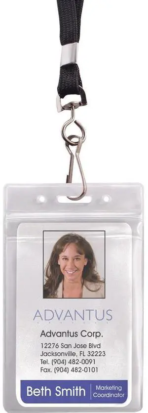 Advantus ID Holder/Lanyard Combo Pack