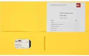 Business Source 8-1/2x11 Double Pocket Portfolio